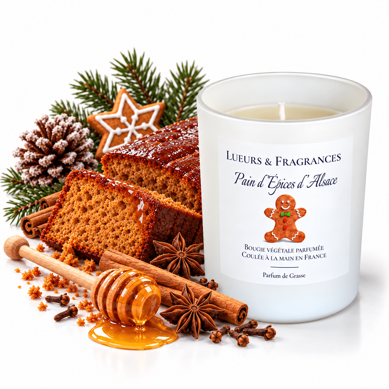 Bougie parfumée pain d'épices d'Alsace